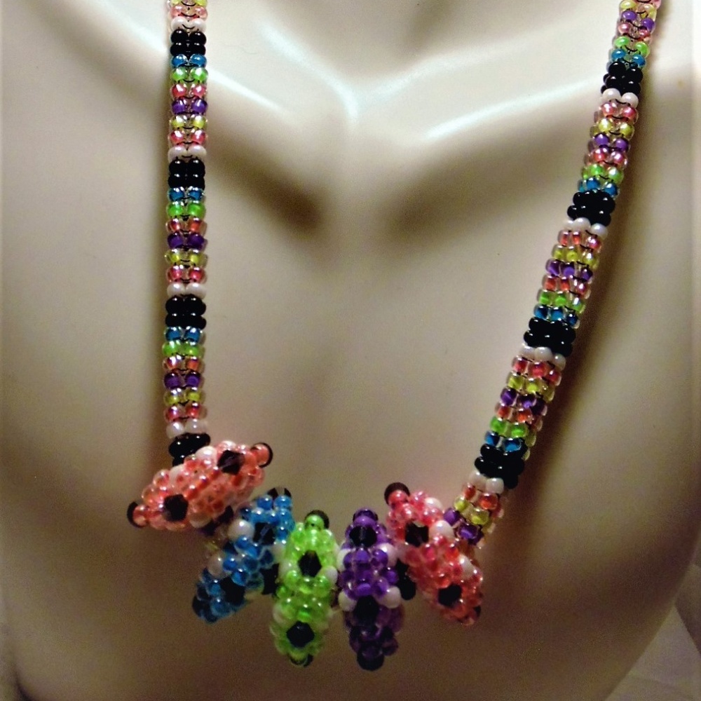Satellites Necklace, Neon Necklace - Picture 1 of 3